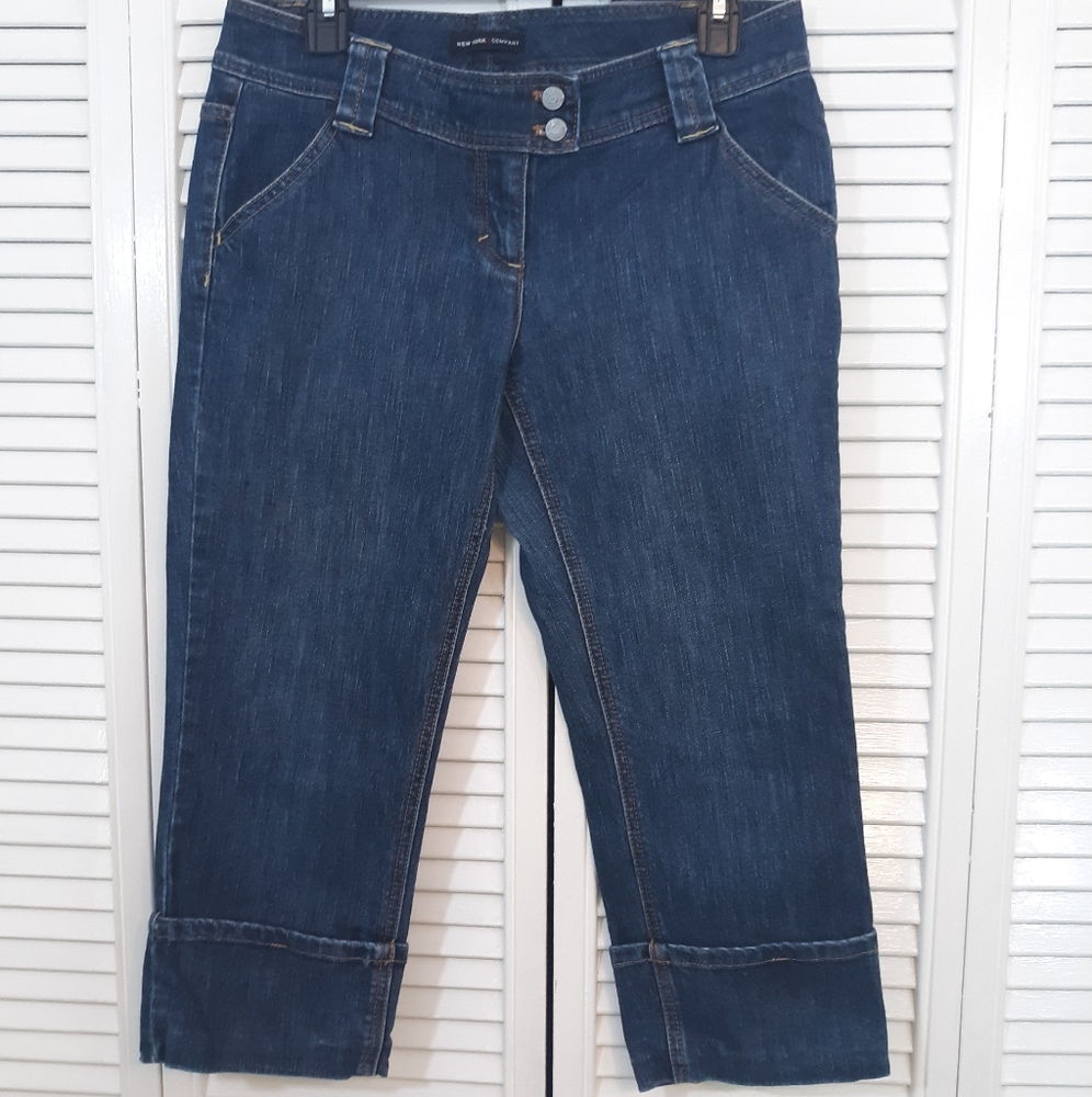 New York & Co cuff crop capri Jeans sz 6 *A1